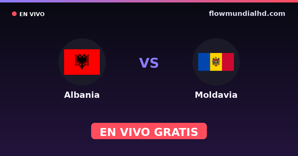 Albanien vs Moldau — EM-Qualifikation · Bilanz und wo man live und kostenlos zusehen kann auf FlowMundial HD