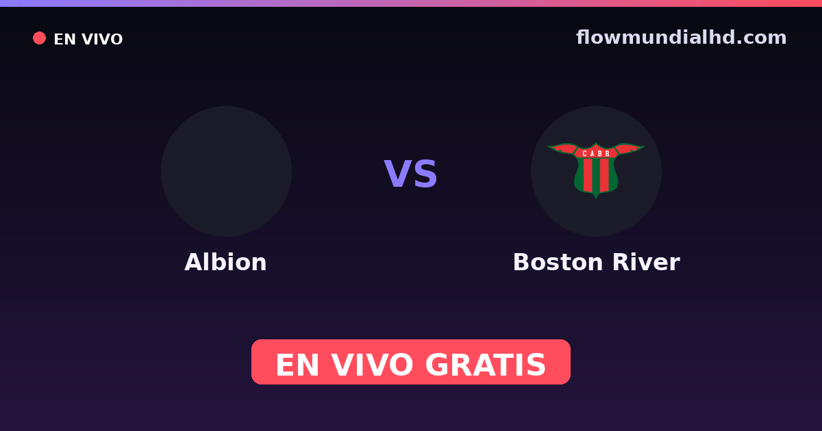 Albion vs Boston River — Copa Uruguay, Copa de La Liga  · historial y dónde ver en vivo gratis en FlowMundial HD