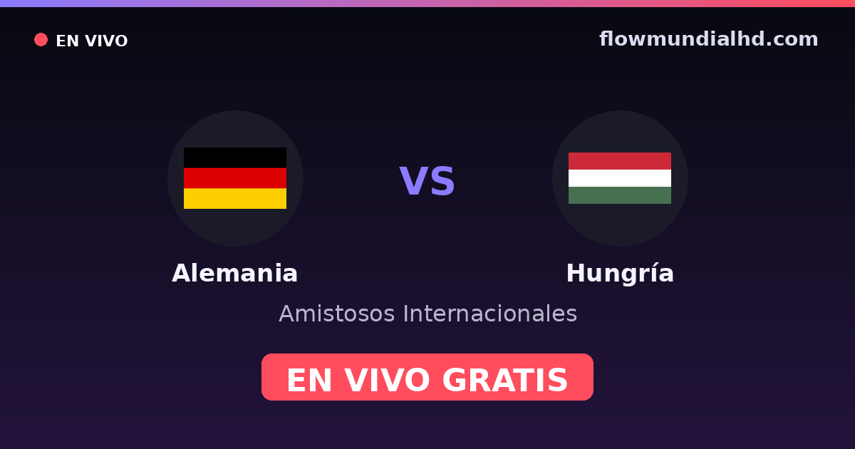 Alemanha vs Hungria — Amistosos Internacionais, Eurocopa · histórico e onde assistir ao vivo grátis na FlowMundial HD