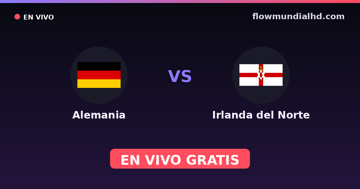 Deutschland vs Nordirland — EM-Qualifikation, UEFA-Qualifikation · Bilanz und wo man live und kostenlos zusehen kann auf FlowMundial HD