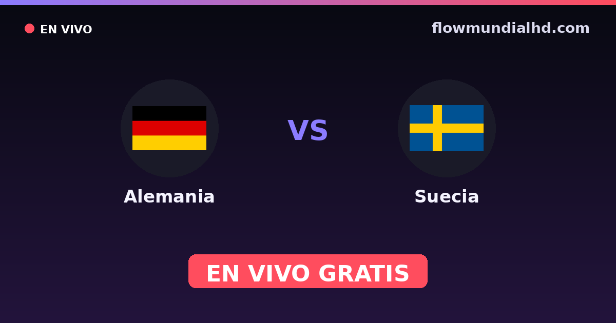 Allemagne vs Suède — Coupe du monde, Qualifications UEFA · historique et où regarder en direct gratuitement sur FlowMundial HD
