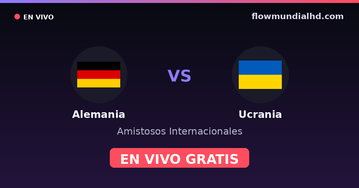 Deutschland vs Ukraine — Internationale Freundschaftsspiele, Europameisterschaft · Bilanz und wo man live und kostenlos zusehen kann auf FlowMundial HD