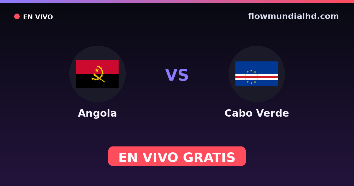 Angola vs Kap Verde — World Cup Qual. CAF , Afrika-Cup · Bilanz und wo man live und kostenlos zusehen kann auf FlowMundial HD