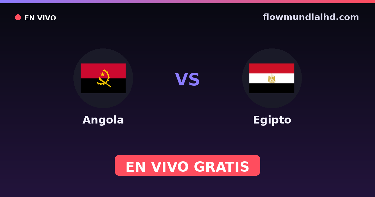 Angola vs Ägypten — World Cup Qual. CAF , Afrika-Cup · Bilanz und wo man live und kostenlos zusehen kann auf FlowMundial HD