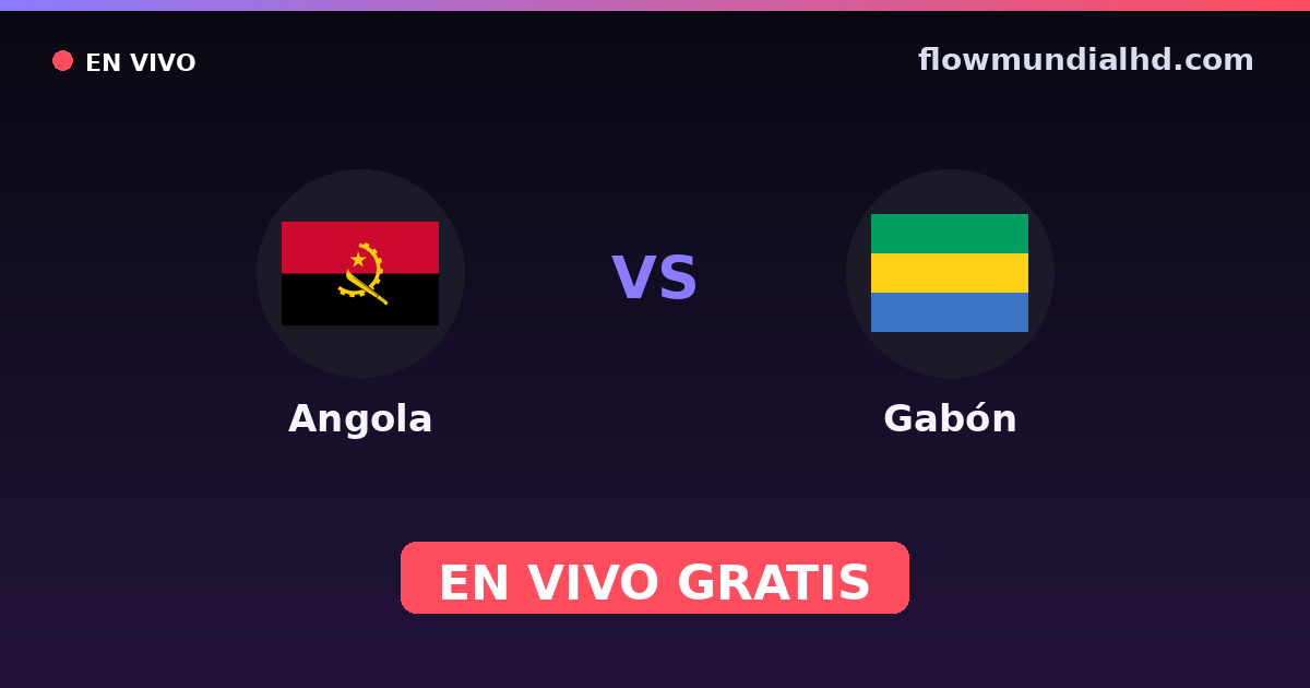 Angola vs Gabão — World Cup Qual. CAF , Eliminatorias da Copa Africana · histórico e onde assistir ao vivo grátis na FlowMundial HD