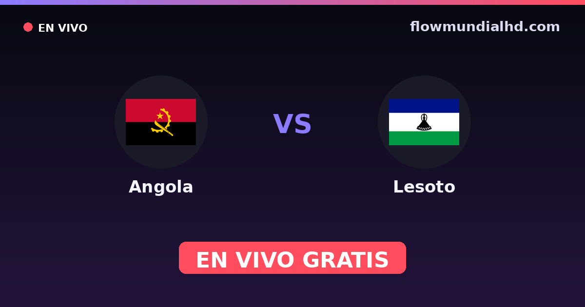 Angola vs Lesotho — COSAFA-Cup, Internationale Freundschaftsspiele · Bilanz und wo man live und kostenlos zusehen kann auf FlowMundial HD