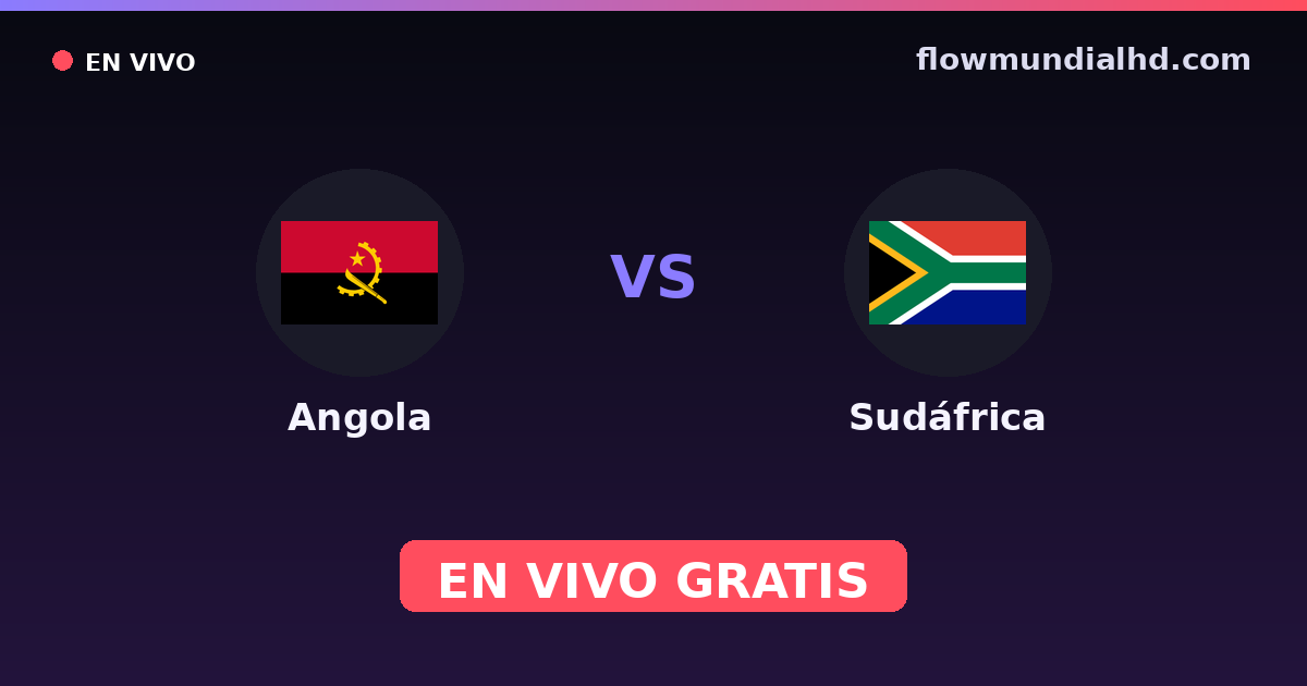 Angola vs África do Sul — Copa COSAFA, Amistosos Internacionais · histórico e onde assistir ao vivo grátis na FlowMundial HD