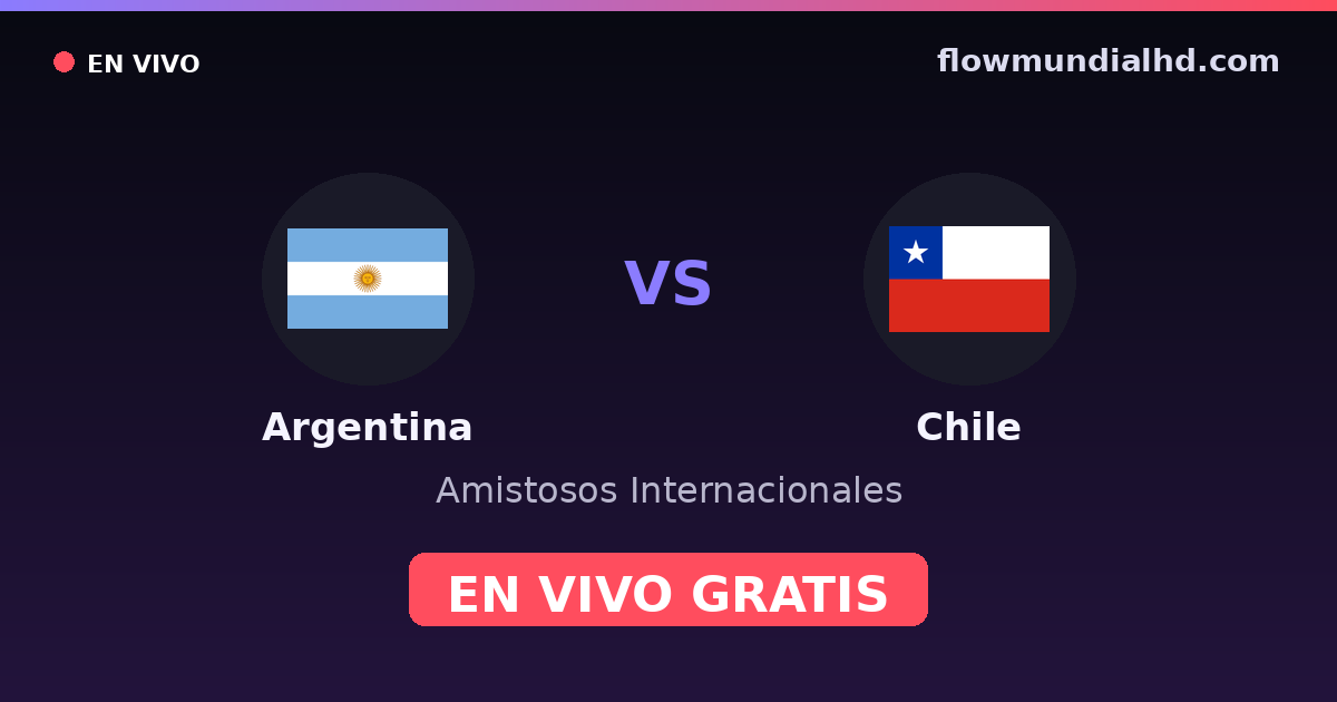 Argentinien vs Chile — Internationale Freundschaftsspiele, Copa América · Bilanz und wo man live und kostenlos zusehen kann auf FlowMundial HD