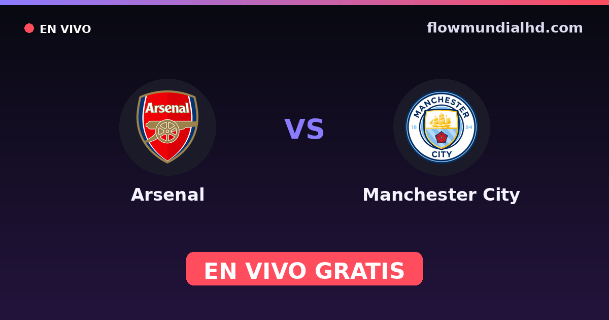 Arsenal vs Manchester City — Community Shield, EFL Cup · head-to-head and where to watch live free on FlowMundial HD