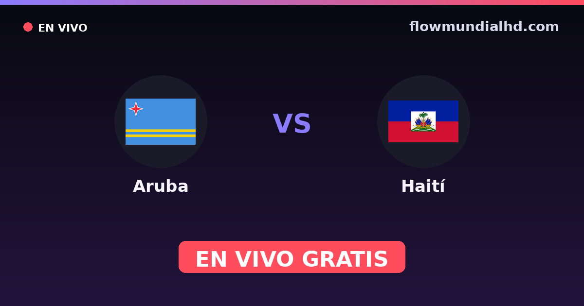 Aruba vs Haiti — WM-Qualifikation CONCACAF, CONCACAF Nations League · Bilanz und wo man live und kostenlos zusehen kann auf FlowMundial HD