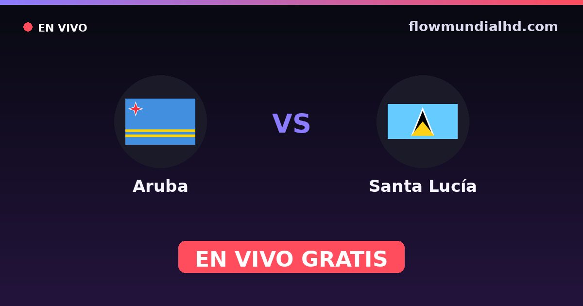 Aruba vs Santa Lucía — Eliminatorias CONCACAF para a Copa, Outras competicoes · histórico e onde assistir ao vivo grátis na FlowMundial HD