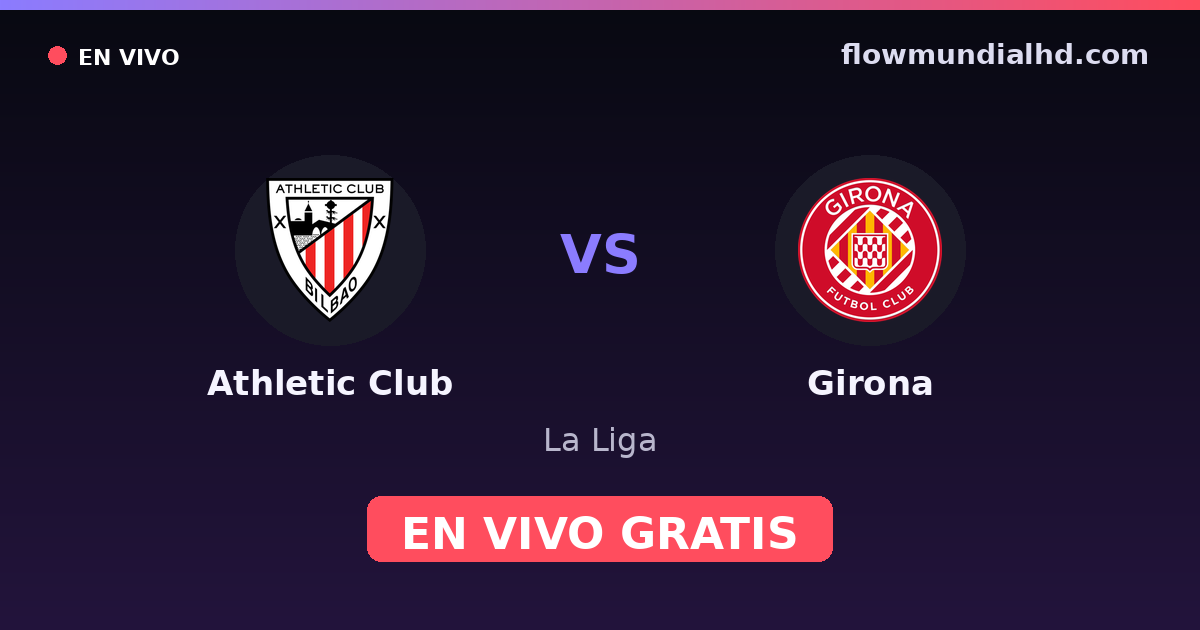 Athletic Club vs Girona — La Liga · head-to-head and where to watch live free on FlowMundial HD