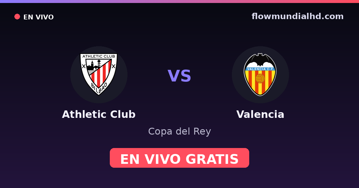 Athletic Club vs Valencia — Copa del Rey, UEFA Europa League · head-to-head and where to watch live free on FlowMundial HD