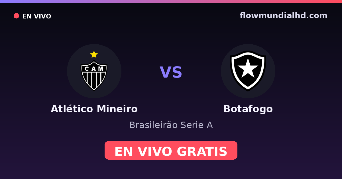 Atlético Mineiro vs Botafogo — Brasileirão Serie A, Copa do Brasil · head-to-head and where to watch live free on FlowMundial HD