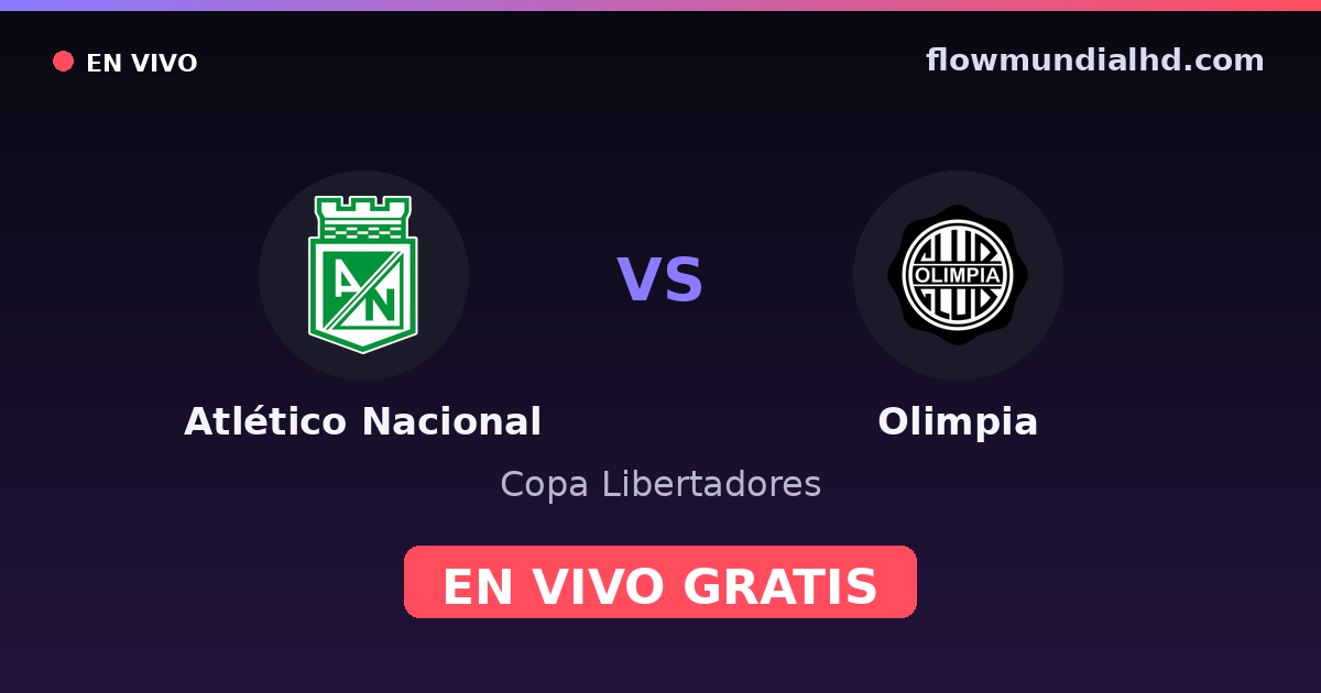 Atlético Nacional vs Olimpia — Copa Libertadores · Bilanz und wo man live und kostenlos zusehen kann auf FlowMundial HD
