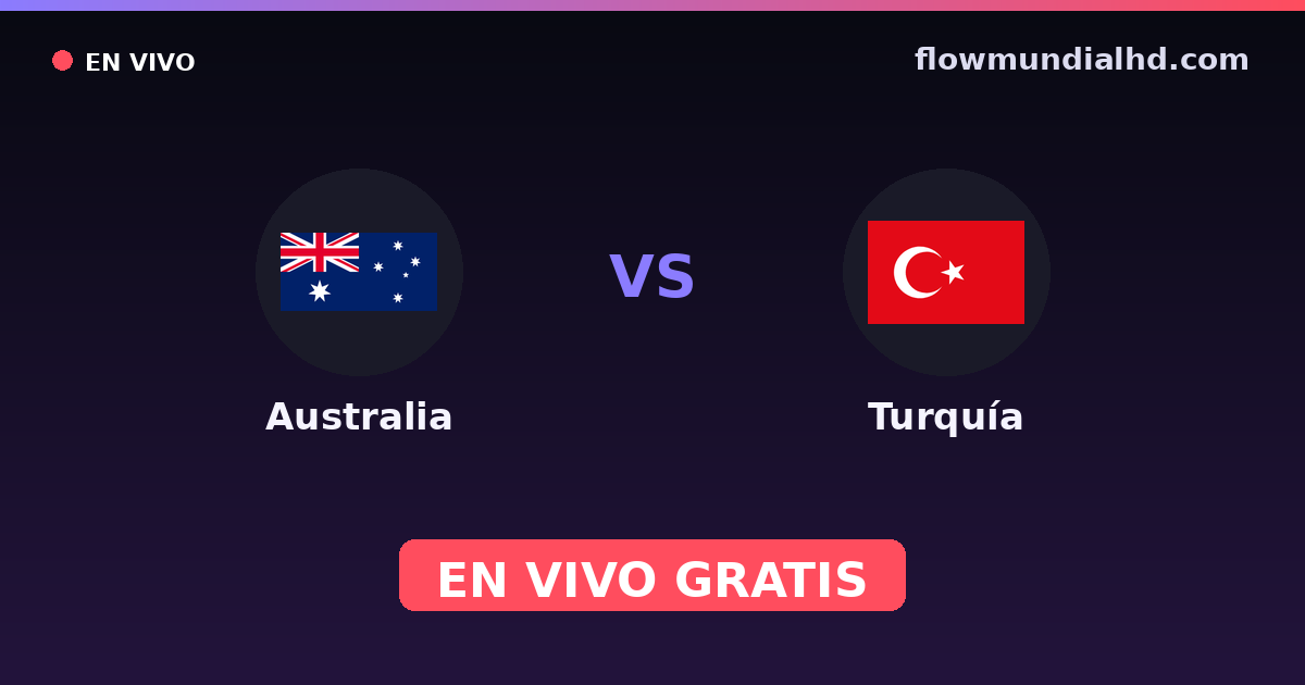 Australien vs Türkei — Weltmeisterschaft · Bilanz und wo man live und kostenlos zusehen kann auf FlowMundial HD