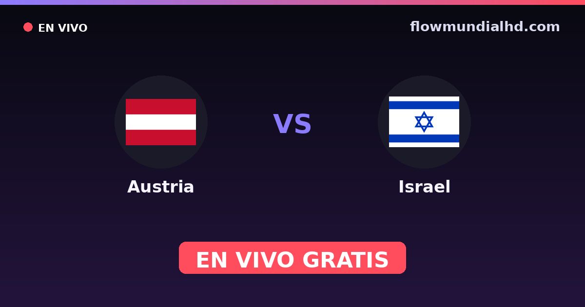 Autriche vs Israël — Qualifications Euro, Qualifications UEFA · historique et où regarder en direct gratuitement sur FlowMundial HD