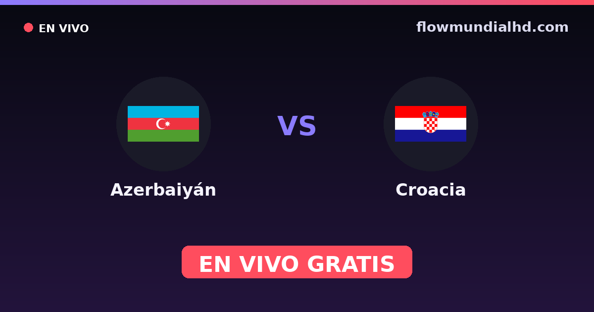 Azerbaiyán vs Croacia — Clasificacion Eurocopa · historial y dónde ver en vivo gratis en FlowMundial HD
