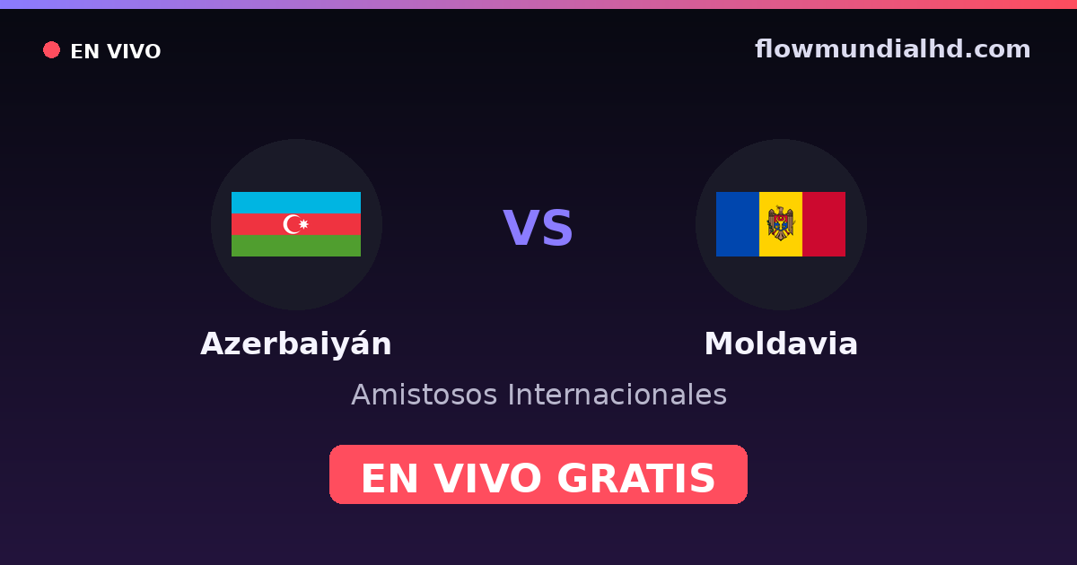 Azerbaijão vs Moldávia — Amistosos Internacionais · histórico e onde assistir ao vivo grátis na FlowMundial HD