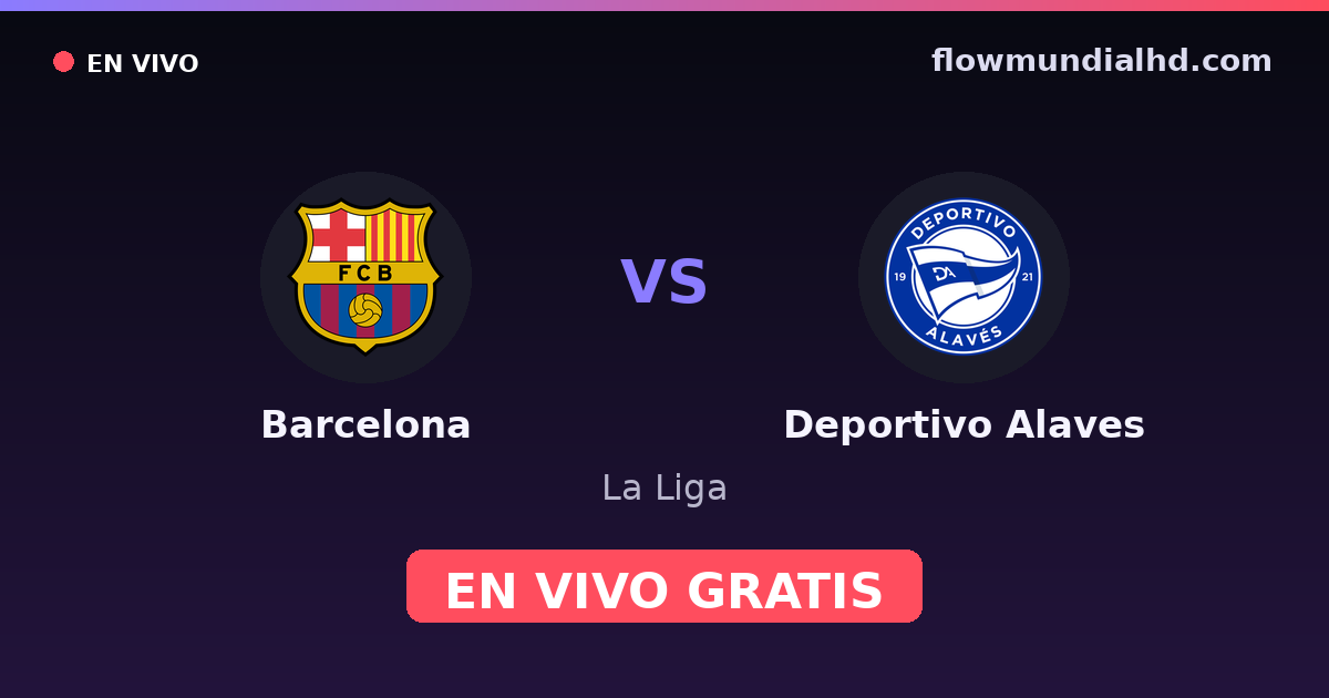 Barcelona vs Deportivo Alaves — La Liga · historial y dónde ver en vivo gratis en FlowMundial HD