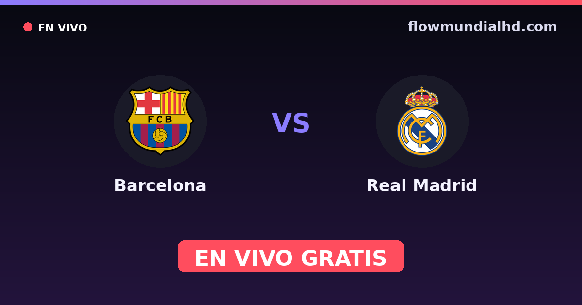 Barcelona vs Real Madrid — Supercopa de España, Copa del Rey · head-to-head and where to watch live free on FlowMundial HD