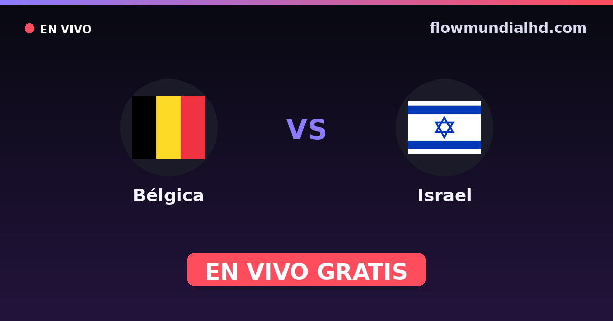 Belgien vs Israel — EM-Qualifikation, UEFA Nations League · Bilanz und wo man live und kostenlos zusehen kann auf FlowMundial HD