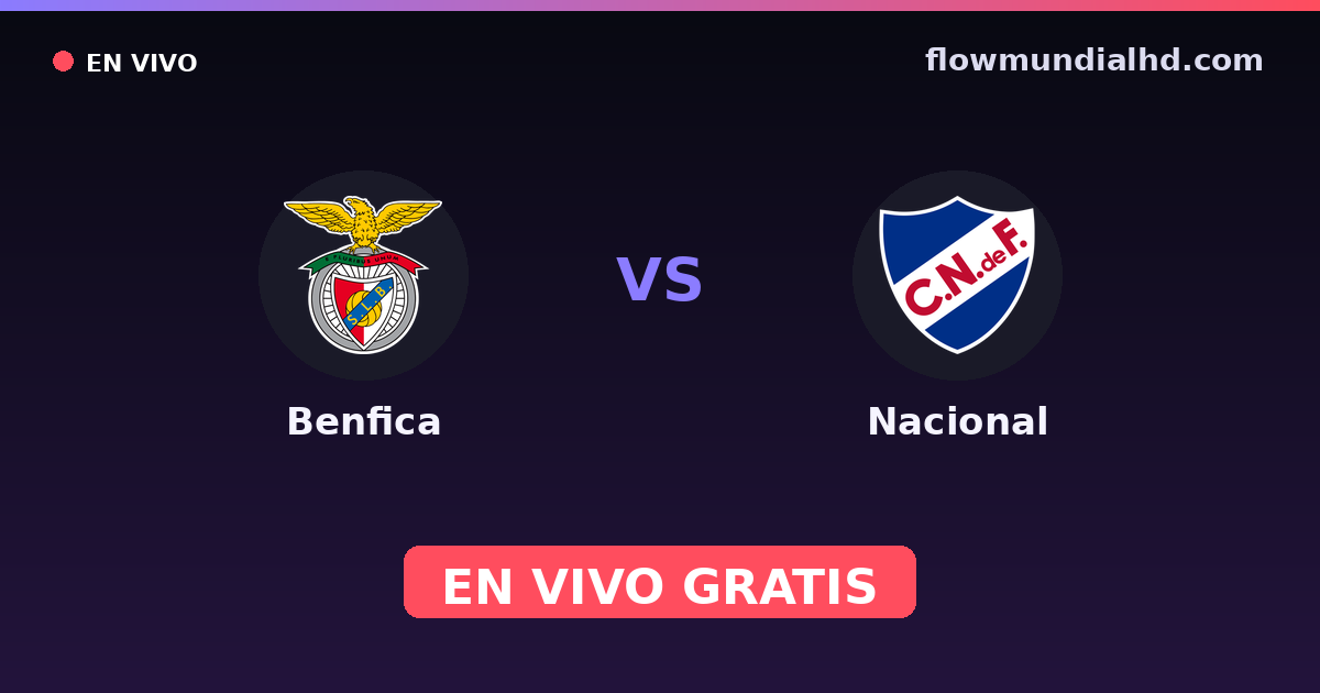 Benfica vs Nacional — Liga Portugal Betclic · Bilanz und wo man live und kostenlos zusehen kann auf FlowMundial HD