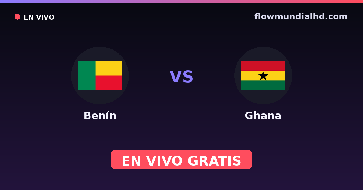 Benin vs Ghana — World Cup Qual. CAF , Afrika-Cup · Bilanz und wo man live und kostenlos zusehen kann auf FlowMundial HD