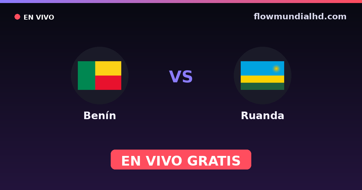 Benin vs Ruanda — World Cup Qual. CAF , Afrika-Cup-Qualifikation · Bilanz und wo man live und kostenlos zusehen kann auf FlowMundial HD