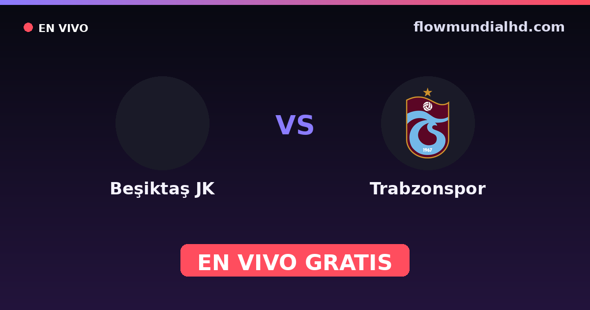 Beşiktaş JK vs Trabzonspor — Trendyol Süper Lig, Türkiye Kupası · historial y dónde ver en vivo gratis en FlowMundial HD