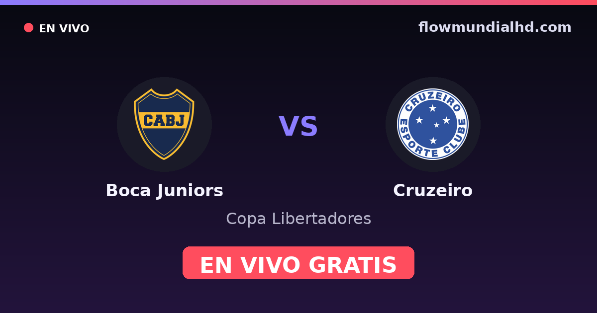 Boca Juniors vs Cruzeiro — Copa Libertadores, Copa Sudamericana · Bilanz und wo man live und kostenlos zusehen kann auf FlowMundial HD