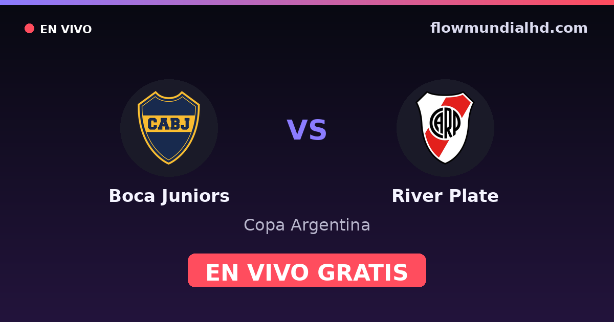Boca Juniors vs River Plate — Copa Argentina, Copa Libertadores · head-to-head and where to watch live free on FlowMundial HD