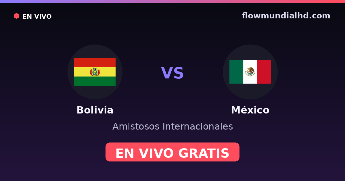 Bolivien vs Mexiko — Internationale Freundschaftsspiele, Copa América · Bilanz und wo man live und kostenlos zusehen kann auf FlowMundial HD