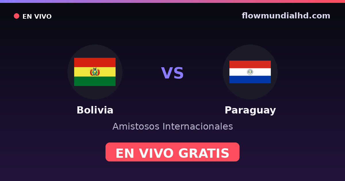 Bolivien vs Paraguay — Internationale Freundschaftsspiele, Copa América · Bilanz und wo man live und kostenlos zusehen kann auf FlowMundial HD
