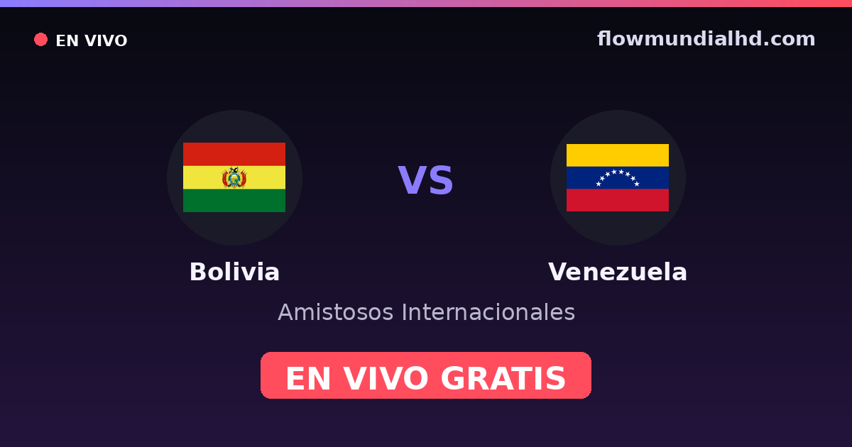 Bolivien vs Venezuela — Internationale Freundschaftsspiele, Copa América · Bilanz und wo man live und kostenlos zusehen kann auf FlowMundial HD