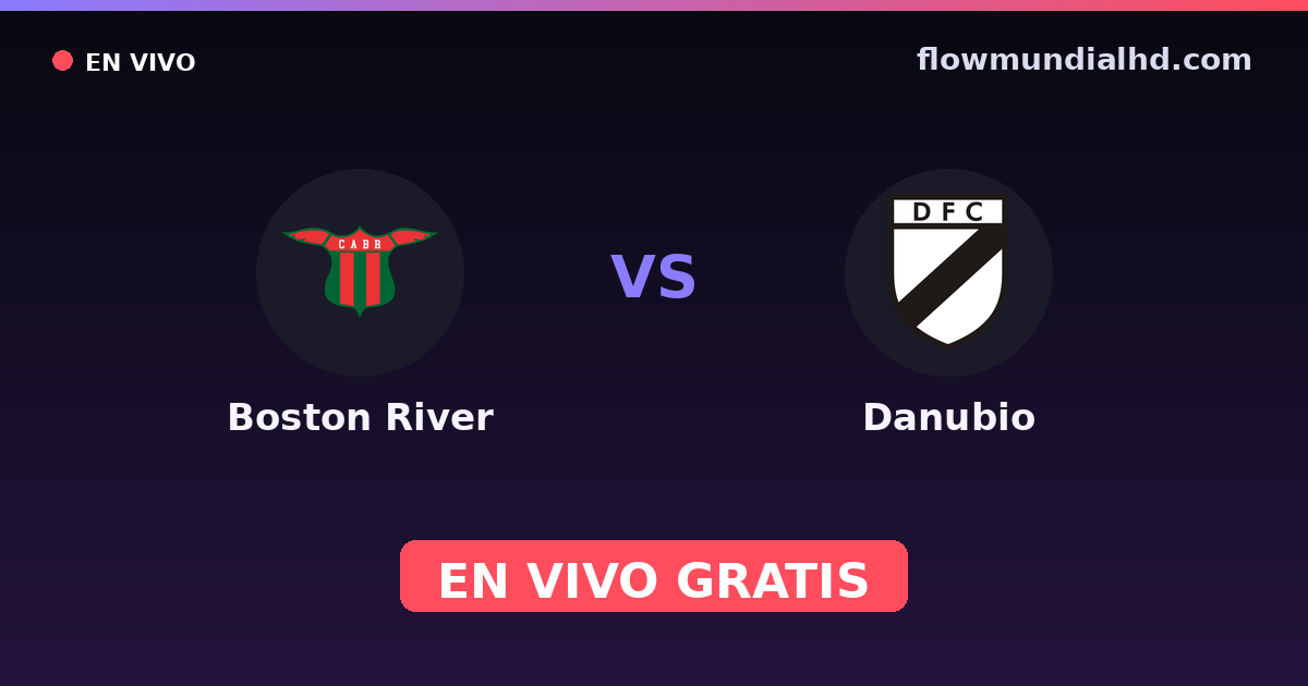 Boston River vs Danubio — Copa de La Liga , Liga AUF · historial y dónde ver en vivo gratis en FlowMundial HD