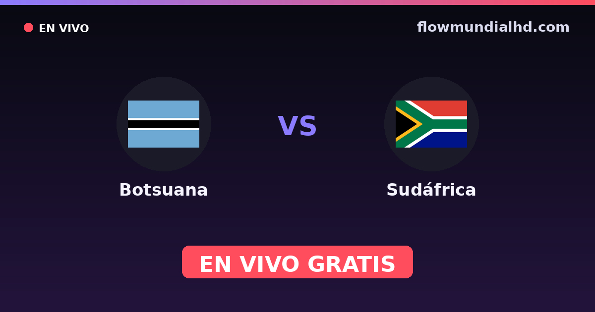 Botswana vs Südafrika — COSAFA-Cup, World Cup Qual. CAF · Bilanz und wo man live und kostenlos zusehen kann auf FlowMundial HD