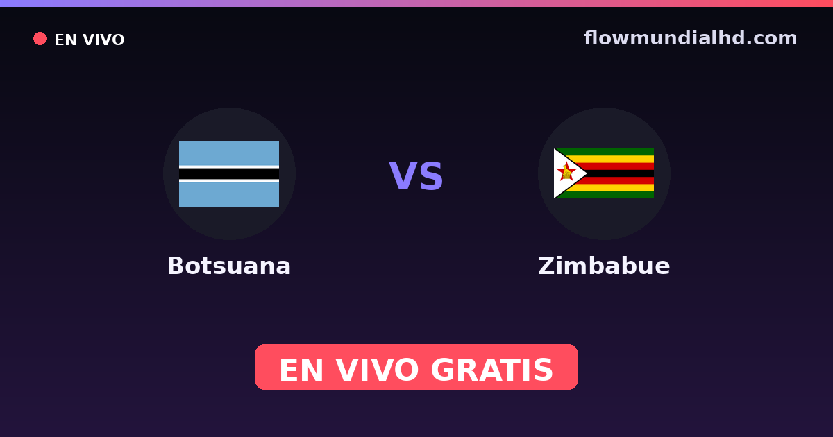 Botsuana vs Zimbábue — Copa COSAFA, Amistosos Internacionais · histórico e onde assistir ao vivo grátis na FlowMundial HD