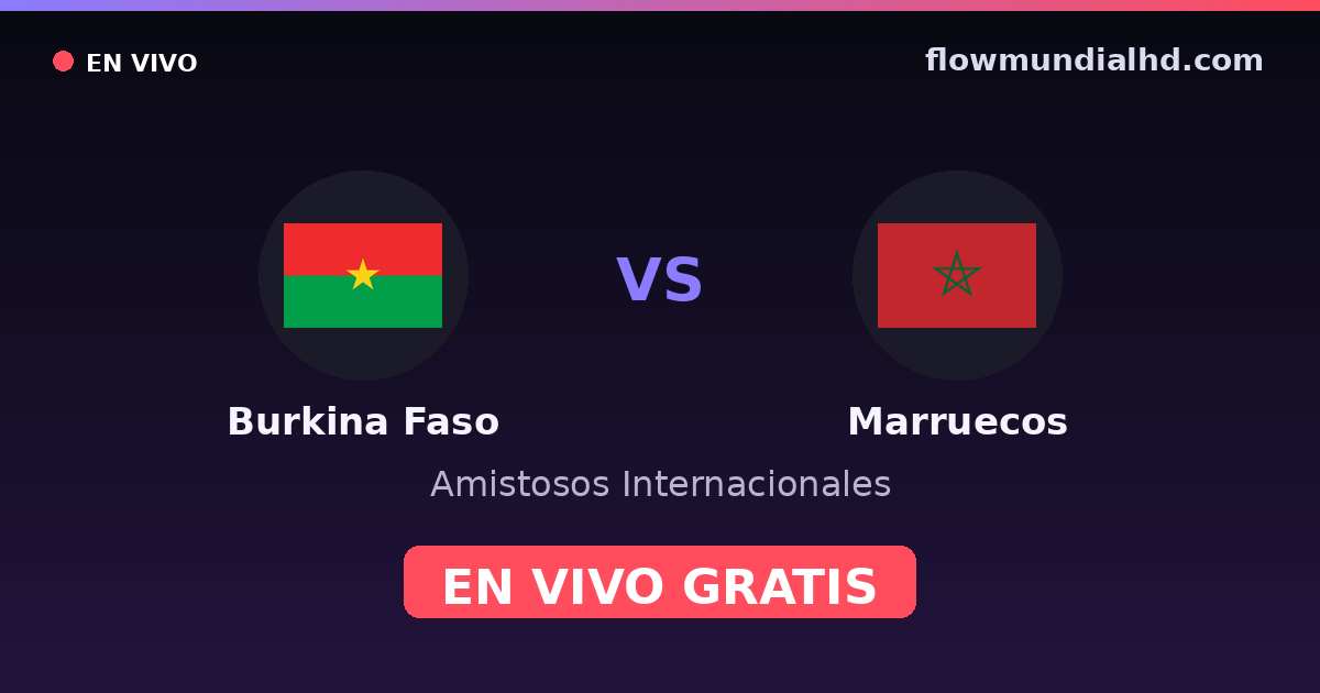 Burkina Faso vs Marokko — Internationale Freundschaftsspiele · Bilanz und wo man live und kostenlos zusehen kann auf FlowMundial HD