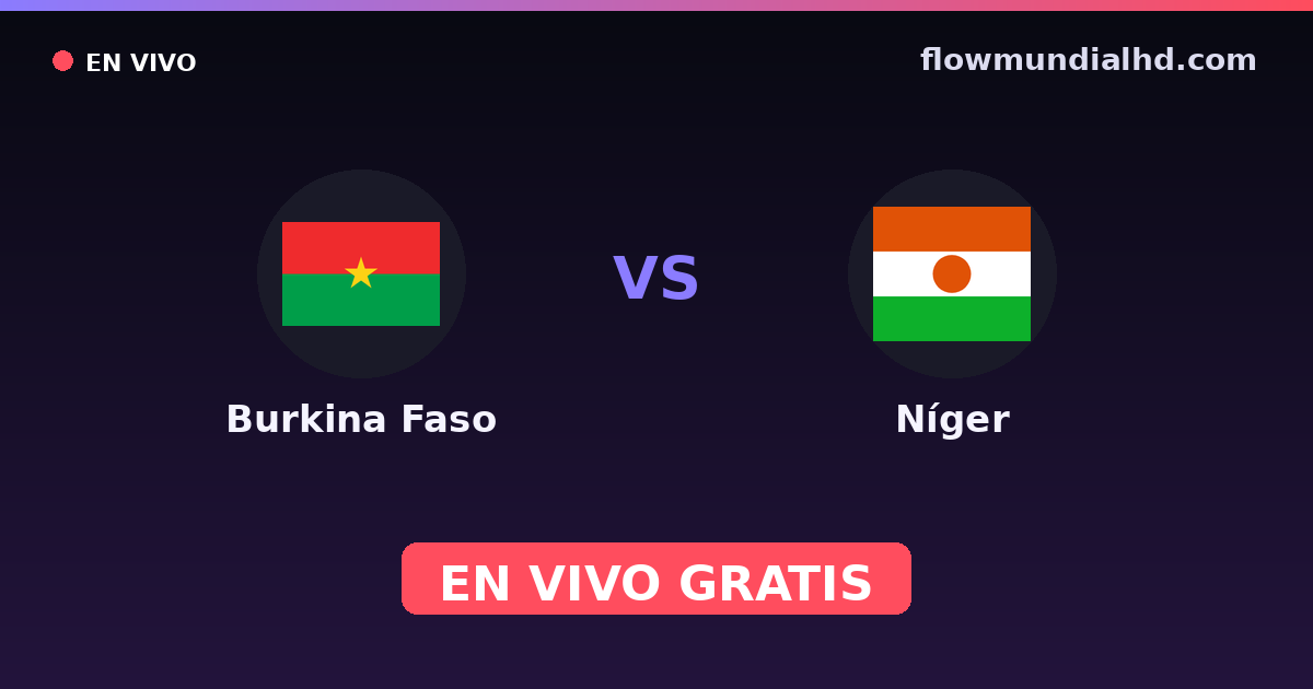 Burquina Faso vs Níger — World Cup Qual. CAF , Amistosos Internacionais · histórico e onde assistir ao vivo grátis na FlowMundial HD