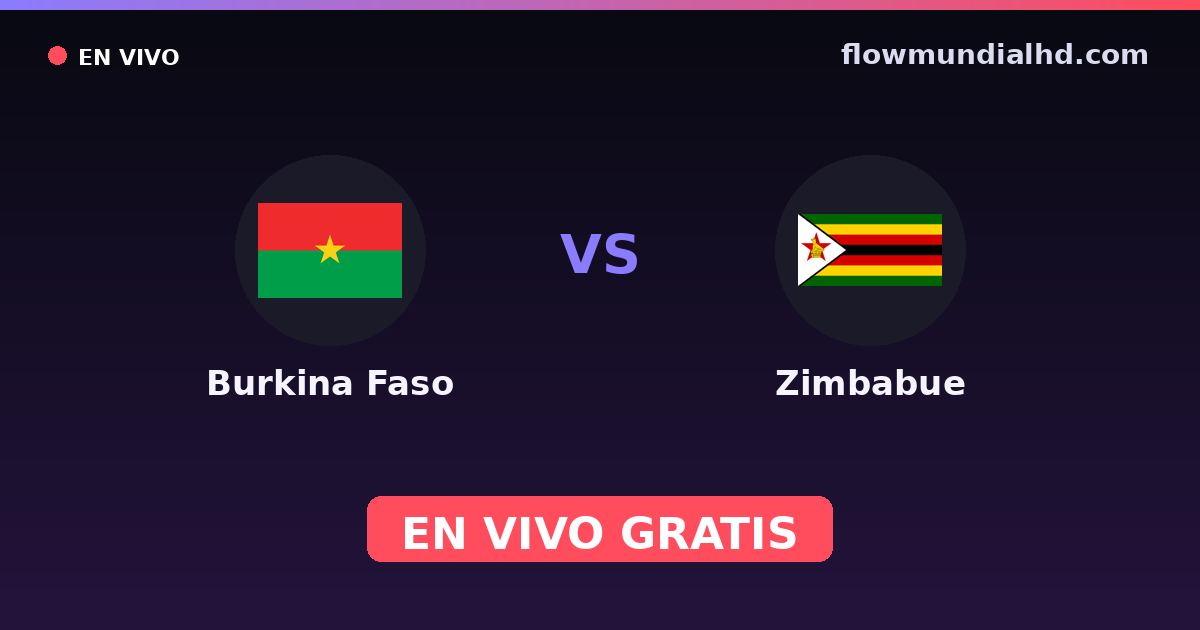 Burkina Faso vs Simbabwe — Afrikanische Nationenmeisterschaft, Internationale Freundschaftsspiele · Bilanz und wo man live und kostenlos zusehen kann auf FlowMundial HD