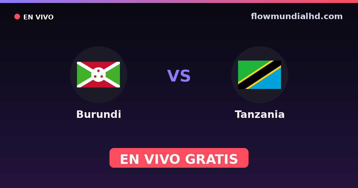 Burundi vs Tansania — World Cup Qual. CAF , Internationale Freundschaftsspiele · Bilanz und wo man live und kostenlos zusehen kann auf FlowMundial HD