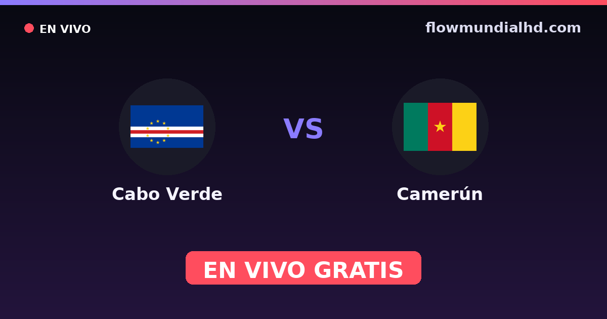 Cap-Vert vs Cameroun — World Cup Qual. CAF , Coupe d'Afrique des nations · historique et où regarder en direct gratuitement sur FlowMundial HD
