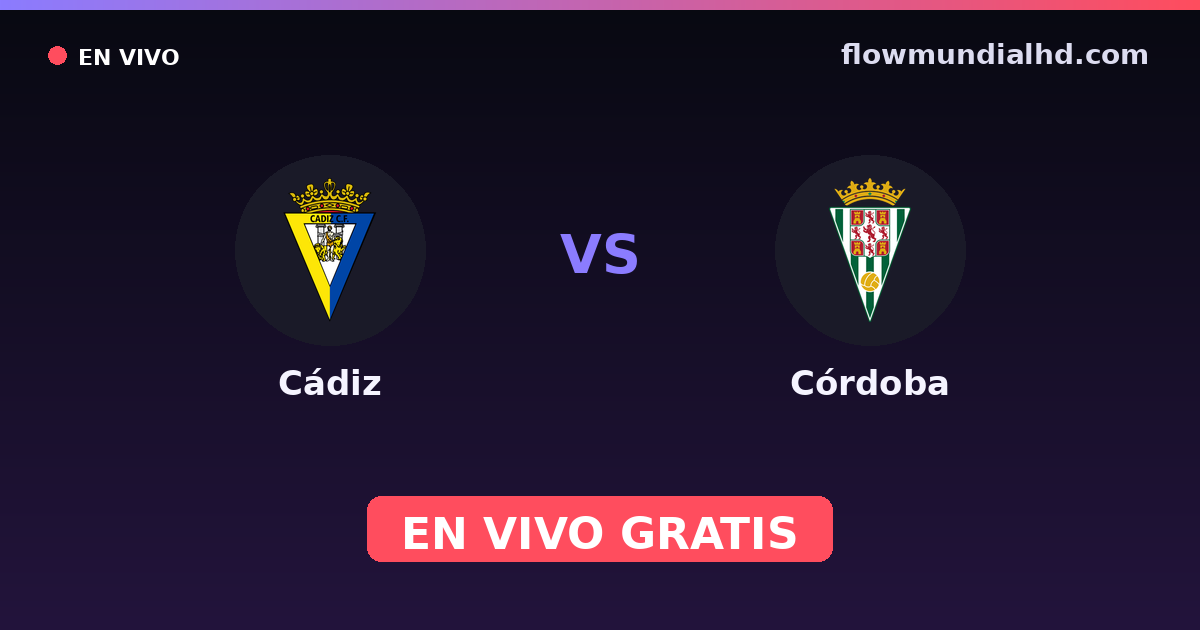 Cádiz vs Córdoba — Club-Freundschaftsspiele, LaLiga 2 · Bilanz und wo man live und kostenlos zusehen kann auf FlowMundial HD