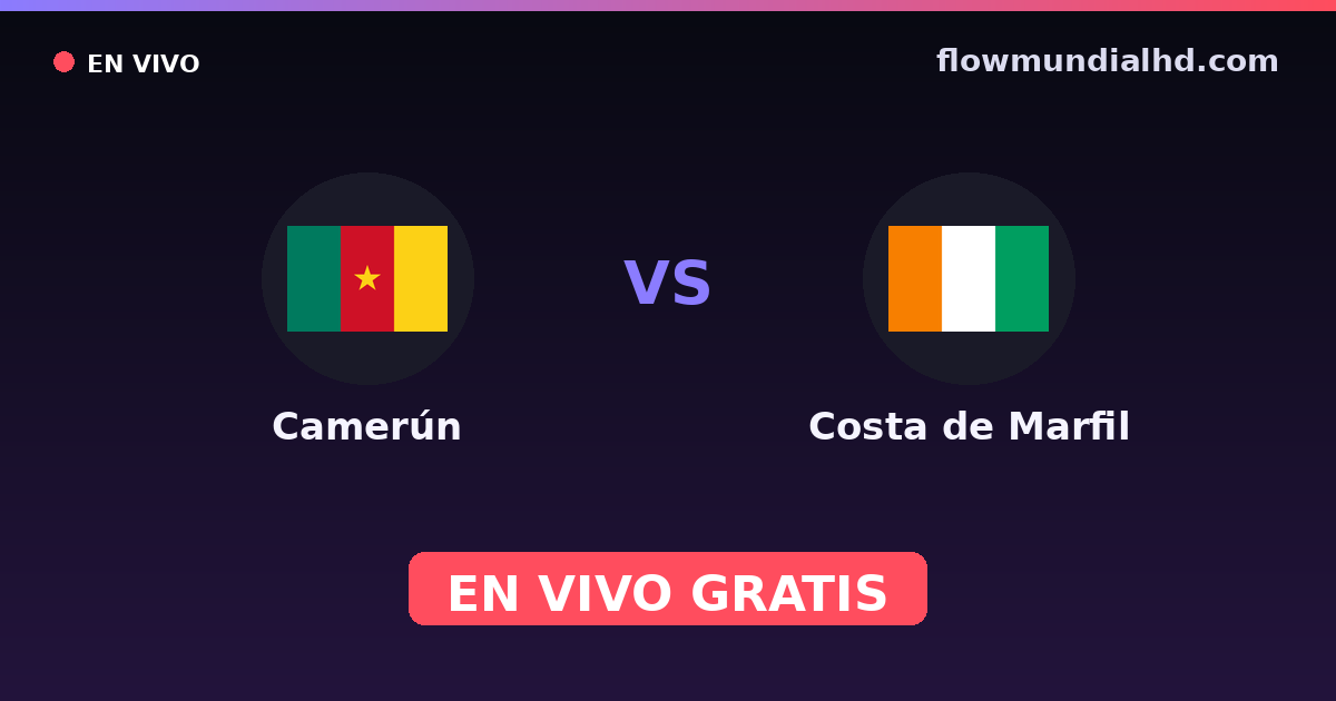 Kamerun vs Elfenbeinküste — World Cup Qual. CAF , Afrika-Cup · Bilanz und wo man live und kostenlos zusehen kann auf FlowMundial HD