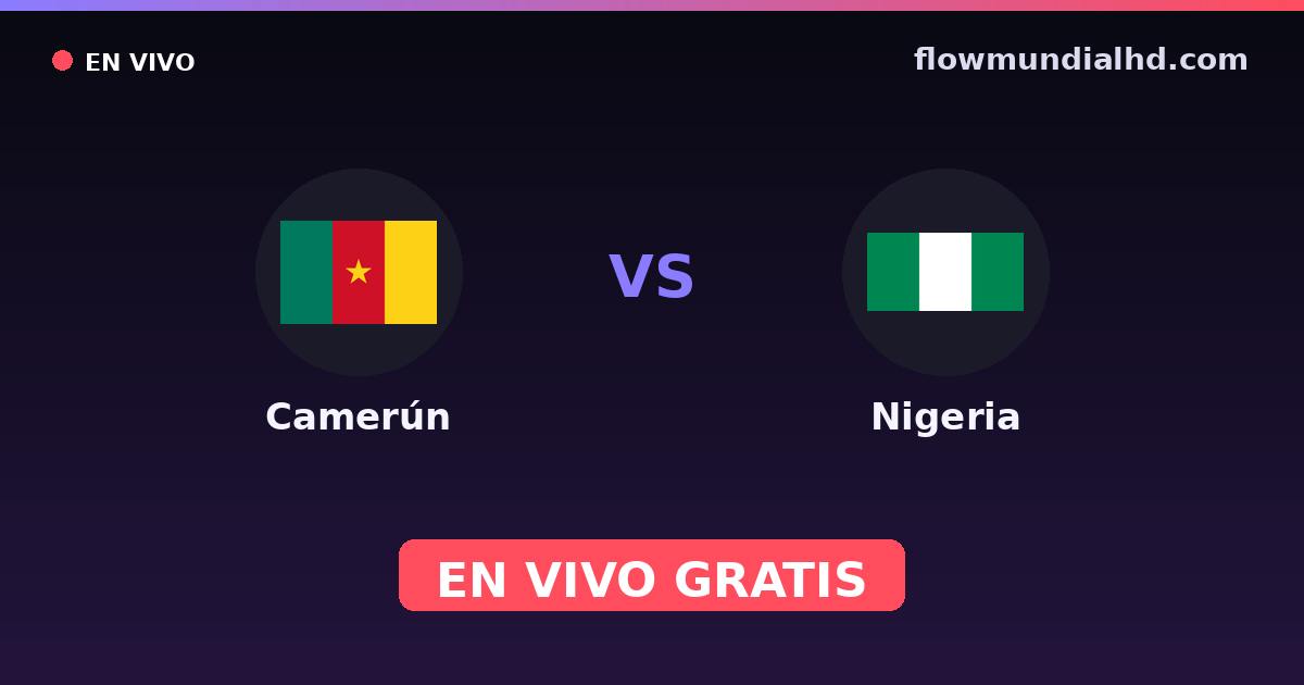 Kamerun vs Nigeria — World Cup Qual. CAF , Internationale Freundschaftsspiele · Bilanz und wo man live und kostenlos zusehen kann auf FlowMundial HD