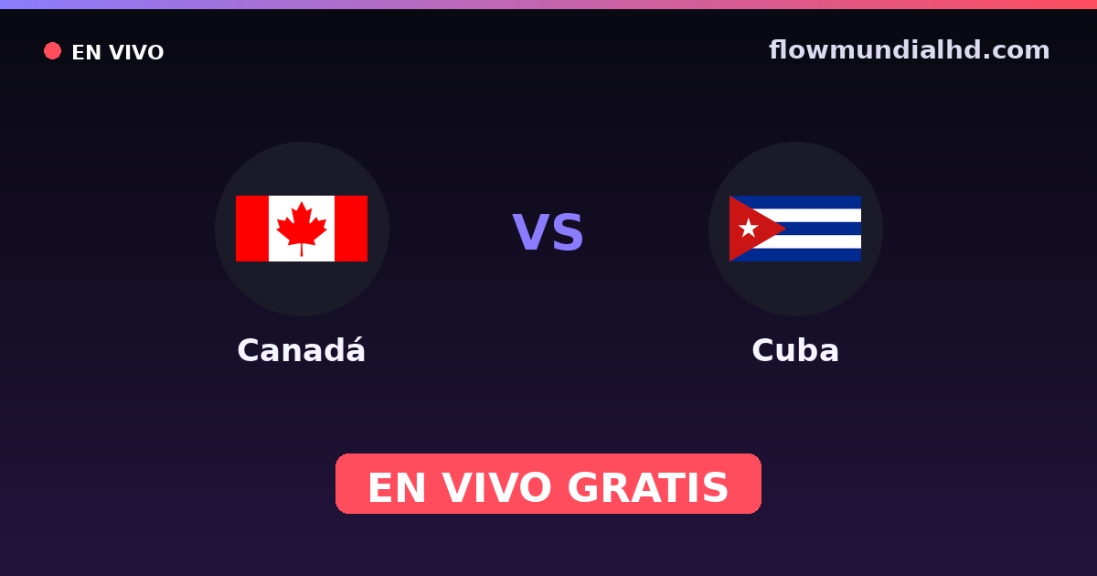 Kanada vs Kuba — WM-Qualifikation CONCACAF, CONCACAF Nations League · Bilanz und wo man live und kostenlos zusehen kann auf FlowMundial HD