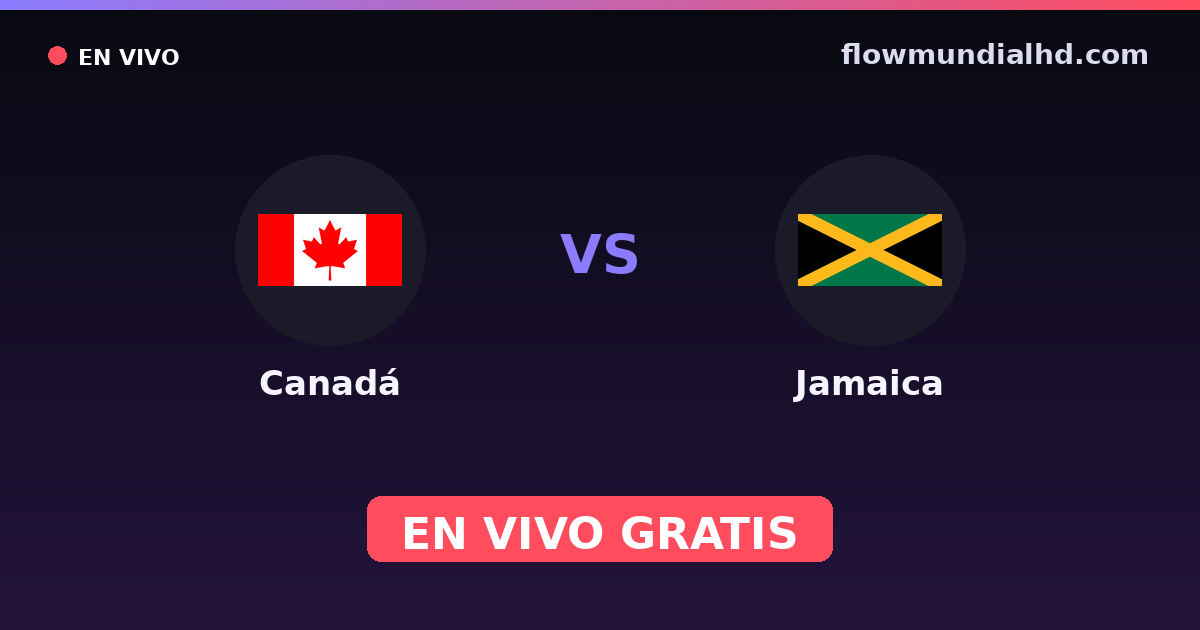 Kanada vs Jamaika — WM-Qualifikation CONCACAF, Internationale Freundschaftsspiele · Bilanz und wo man live und kostenlos zusehen kann auf FlowMundial HD