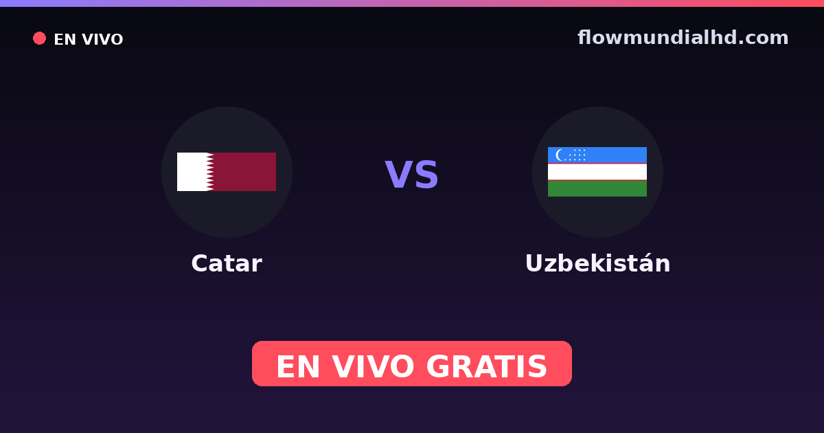 Katar vs Usbekistan — Asienmeisterschaft, WM-Qualifikation Asien · Bilanz und wo man live und kostenlos zusehen kann auf FlowMundial HD