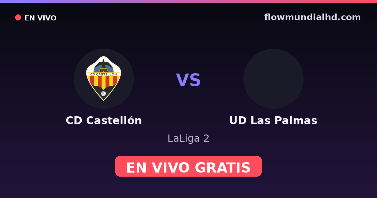 CD Castellón vs UD Las Palmas — LaLiga 2 · historial y dónde ver en vivo gratis en FlowMundial HD